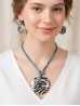 Fashion Zebra Print Necklace and Earring Set